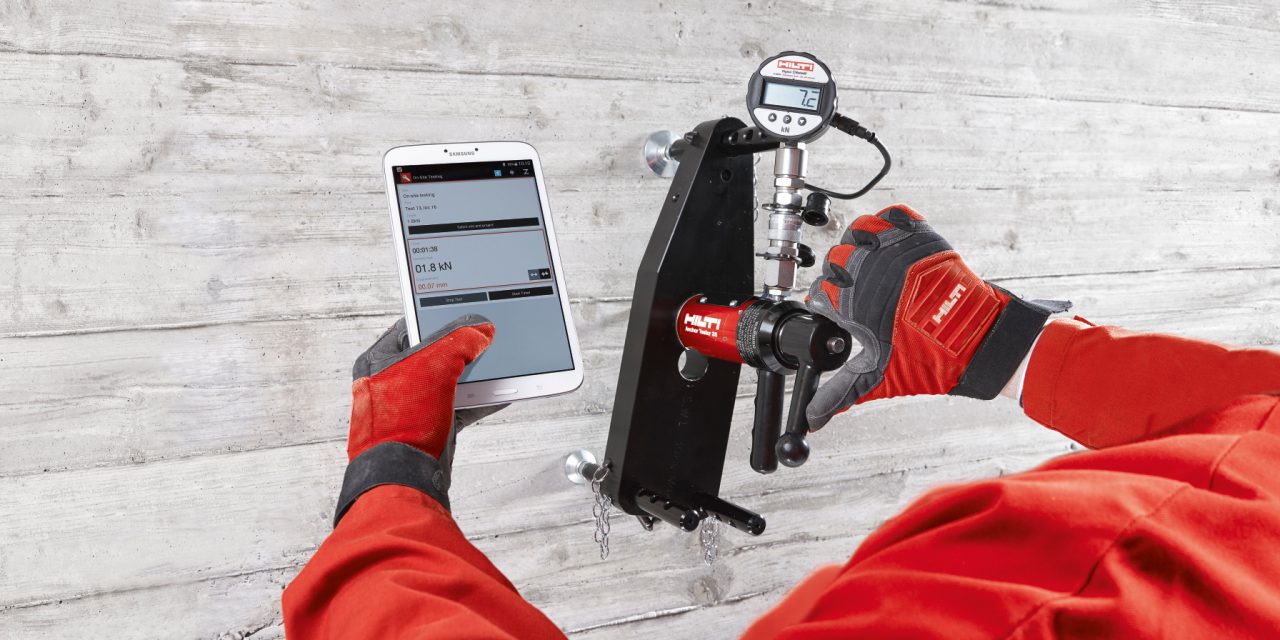 HAT 30 digital, On-site anchor test on concrete