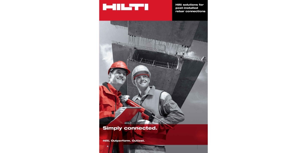 Hilti post-installed rebar guide