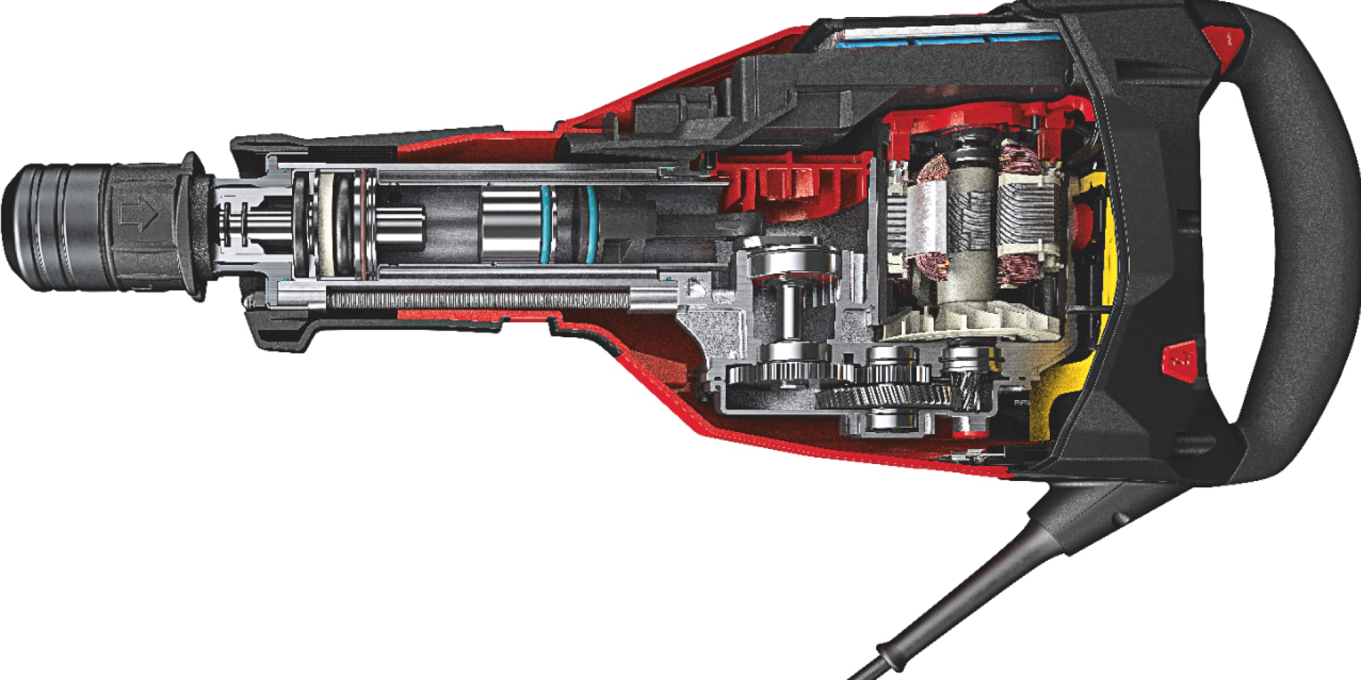 Cutaway to show the sub-chassis system inside the TE 1000-AVR