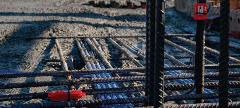 HCS T1 Concrete sensors (Bluetooth®) Concrete sensors for monitoring temperature and strength using Bluetooth® on-site data collection Applications 1