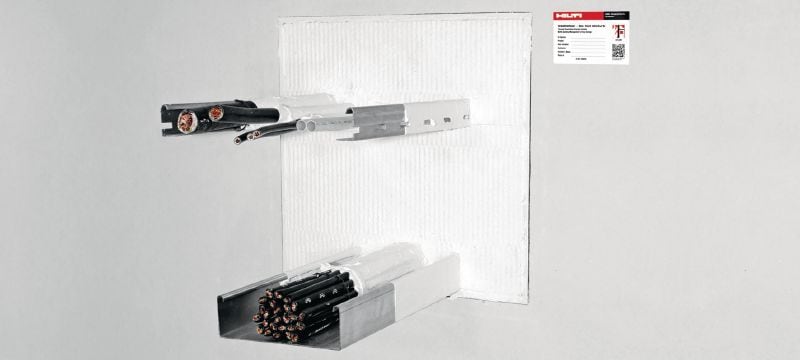 CFS-CT B Firestop coated board system with wide approval range for sealing medium to large openings Applications 1