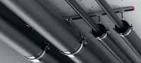 MIP-H Refrigeration pipe clamp (thin insulated) Galvanised pipe clamp for maximum productivity in refrigeration applications with an insulation thickness of 13-16 mm Applications 1