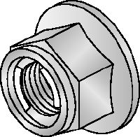 M12-F-SL-WS 3/4 Hot-dip galvanised (HDG) hexagon nut with self-locking mechanism used with all MI connectors