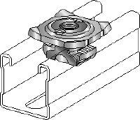 MQA-F Pipe clamp saddle Hot-dip galvanised (HDG) pipe clamp saddle for connecting threaded components to MQ strut channels