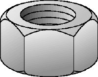 Hexagon nuts Galvanised grade 8 hexagon nut corresponding to DIN 934