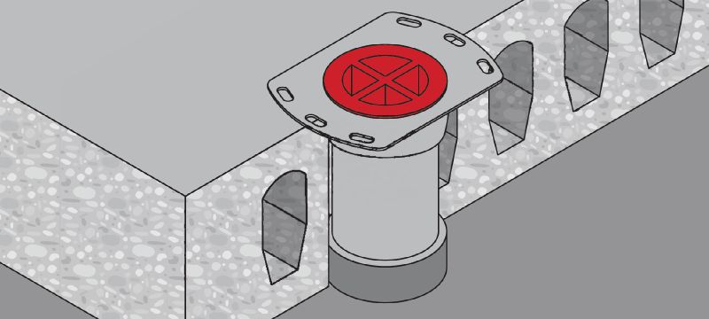 CFS-DID Drop-in device One-step firestop cast-in solution for pipe floor penetrations Applications 1