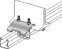 MQT Galvanised beam clamp for connecting MQ strut channels directly to steel beams