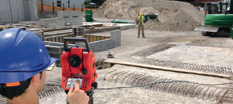 POS 18 Construction Total Station Precise construction total station for two-person operation with 3  angle measurement accuracy Applications 1