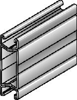 MQ-124X D-F C-Channel profile hot-dip galvanised (HDG) unslotted double C-Channel profile for medium/heavy-duty applications
