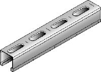 MM-C-30 Galvanised 30 mm high MM strut channel for light-duty applications