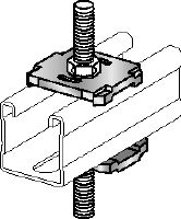 MQZ-L-F Bored plate Hot-dip galvanised (HDG) bored plate for trapeze assembly and anchoring