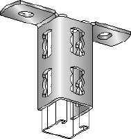 MQV 2/2 D-F Hot-dip galvanised channel foot for fastening strut channels to concrete