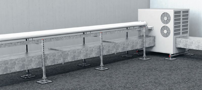 MV-LDP Robust load distribution plate for installing air conditioning units, walkways, ventilation ducts, pipework or cable trays on flat roofs Applications 1