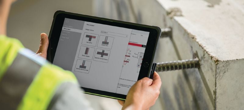 PROFIS Rebar detailing software Rebar detailing software for quick and economical design of post-installed rebar according to building codes and regulations Applications 1