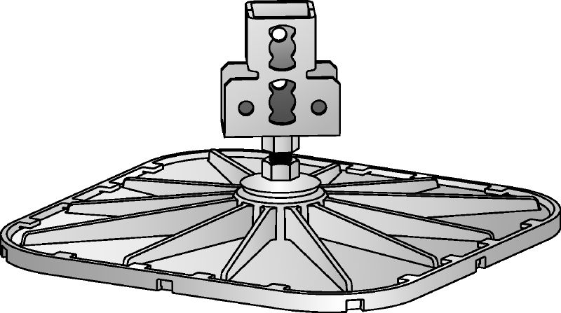 MV-LDP Robust load distribution plate for installing air conditioning units, walkways, ventilation ducts, pipework or cable trays on flat roofs