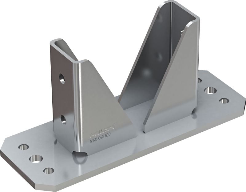 MT-B-O2B 60D medium-duty baseplate Base connector for anchoring MT-60D double strut channel to concrete