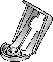 MQ3D-AS brace connector Galvanised threaded rod brace connector with angle adjustability for channel trapeze seismic applications