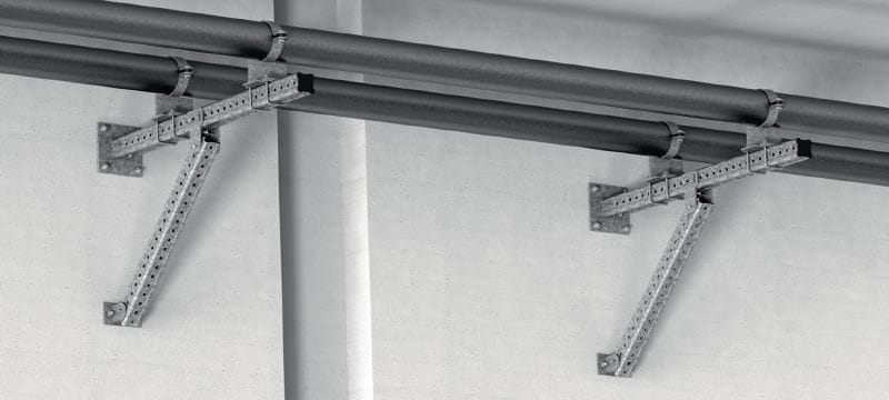 MIC-CU-MAH connector hot-dip galvanised (HDG) connector for fastening girders directly to concrete at angles between 0 and 180 degrees Applications 1