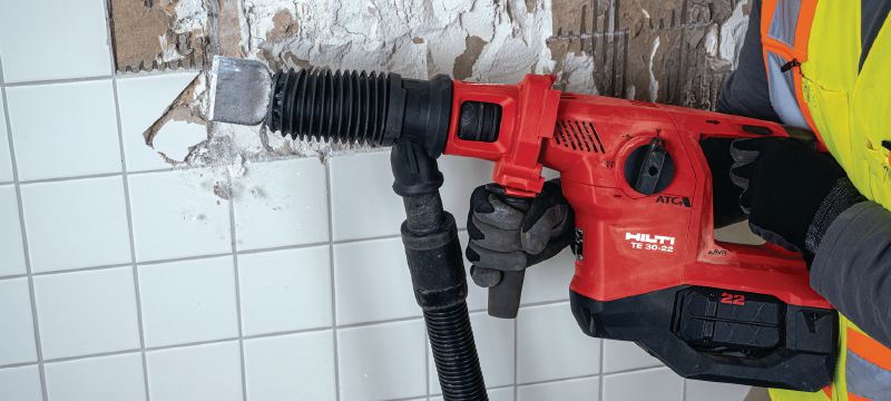 TE 30-22 Cordless rotary hammer Powerful cordless SDS Plus (TE-C) rotary hammer with Active Vibration Reduction and Active Torque Control for concrete drilling and chiselling (Nuron battery platform) Applications 1